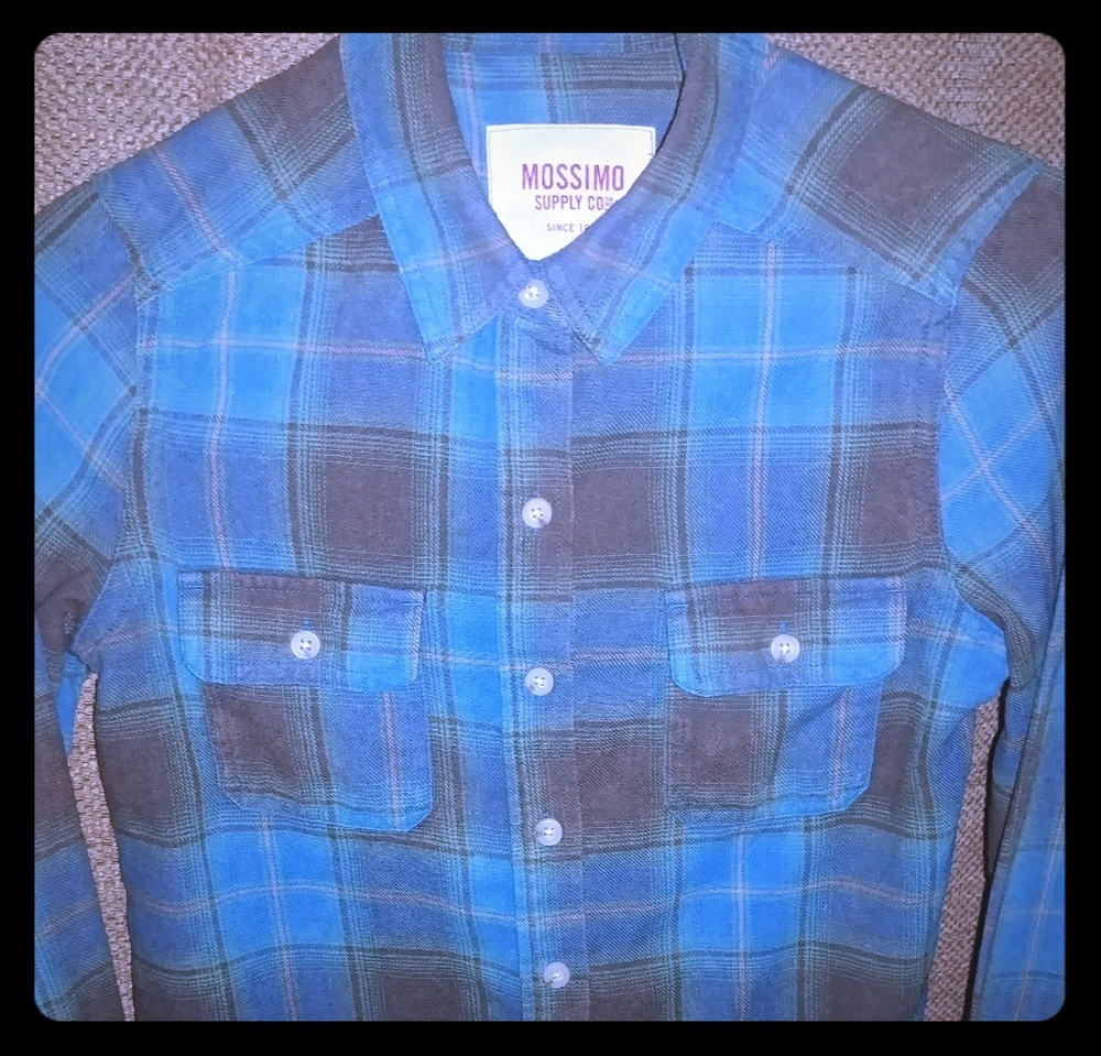 Mossimo girls flannel(boyfriend shirt) size xs/tp